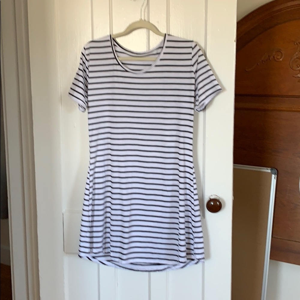 Striped Mini T-shirt Dress